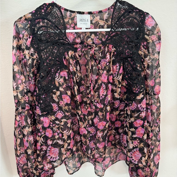 Misa Los Angeles Rosie Top Rosetta Fleur Size small - Picture 2 of 5